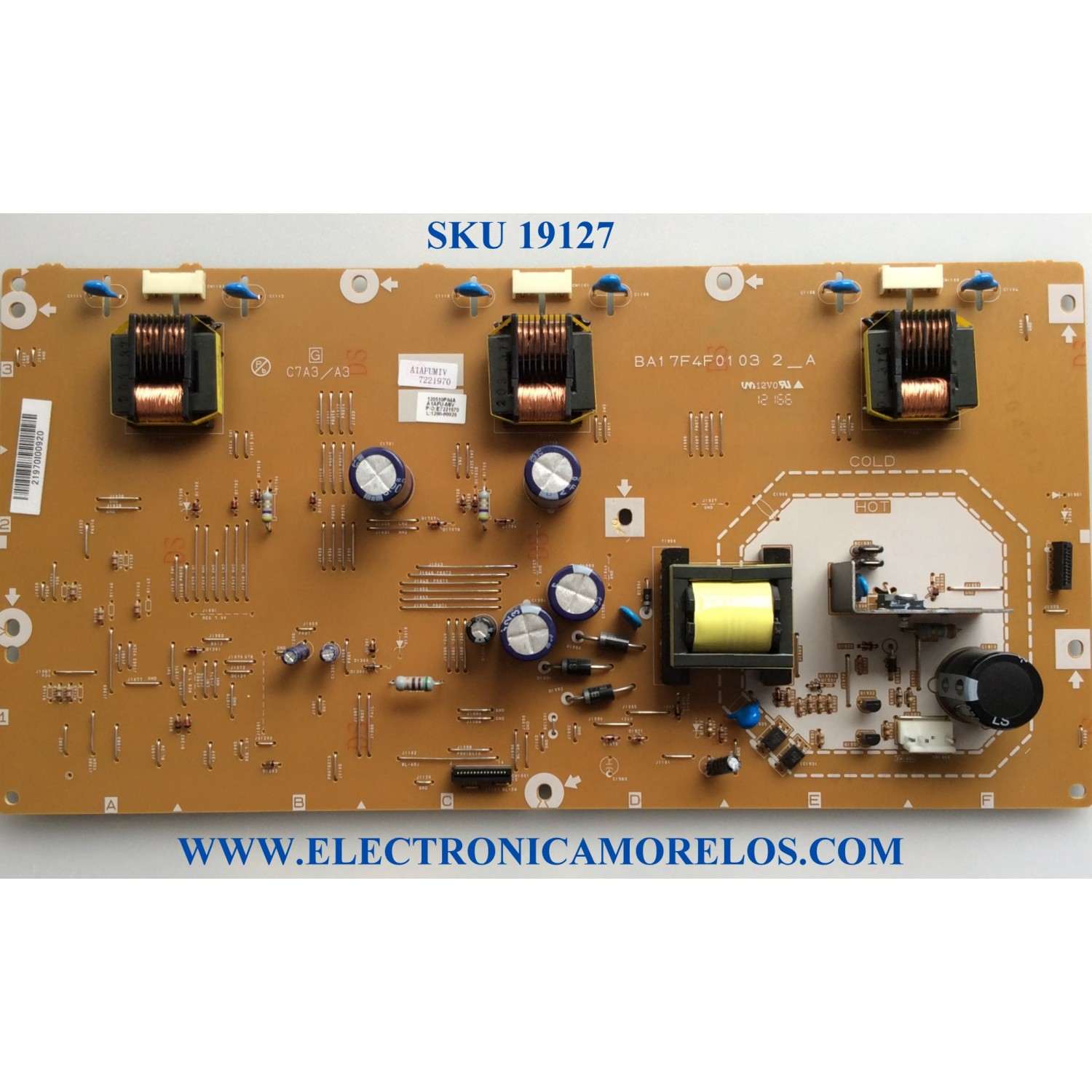FUENTE DE PODER / PHILIPS A1AFUMIV / BA17F4F0103 2_A / BA17F4F0103 / A1AFU-MIV / PANEL UK32AXB / MODELOS MODELOS 32PFL3000/F8 / 32PFL3506/F7 / 32PFL3000/F8 XA2 / 32PFL3506/F7 DS2